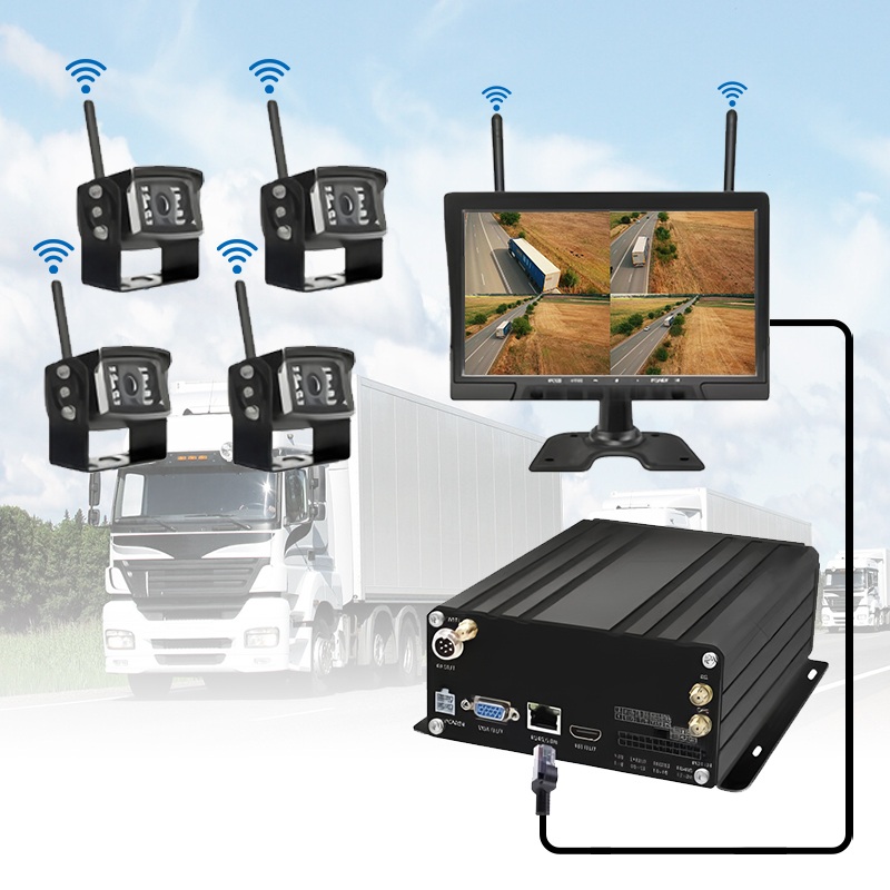 10.1 انچ 4ch وائرلیس ایچ ڈی ڈی موبائل این وی آر سسٹم