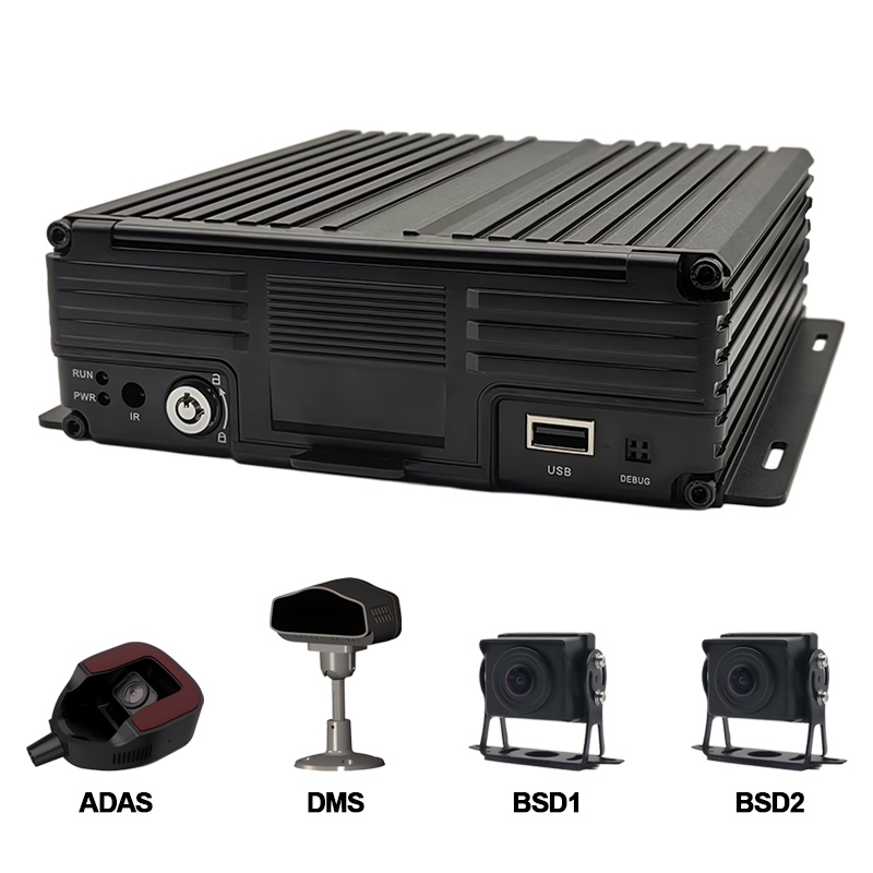 8CH AI HDD موبائل DVR سپورٹ ADAS+DMS+BSD